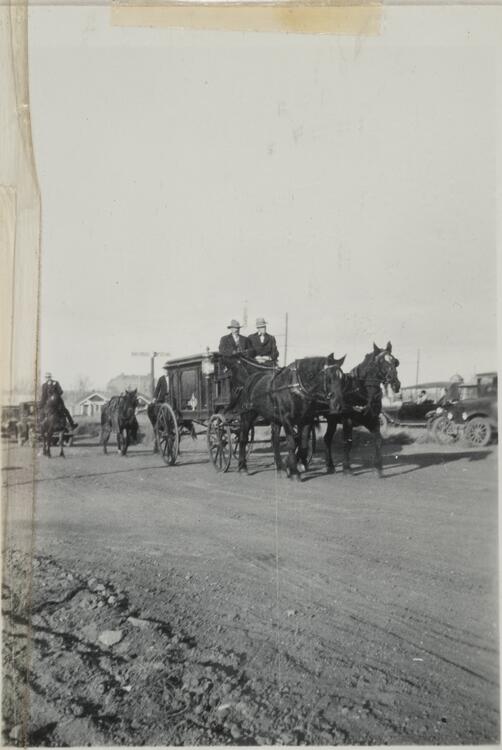 Charles M. Russell's Funeral Procession / Unknown Gilcrease Museum Charles M. Russell's Funeral Procession / Unknown Gilcrease Museum