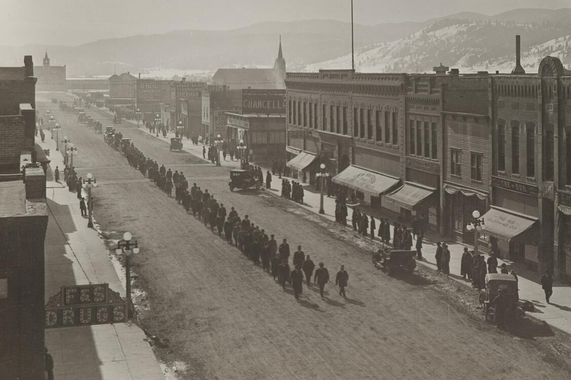 Charles M. Russell's Funeral Procession / Unknown Gilcrease Museum Charles M. Russell's Funeral Procession / Unknown Gilcrease Museum